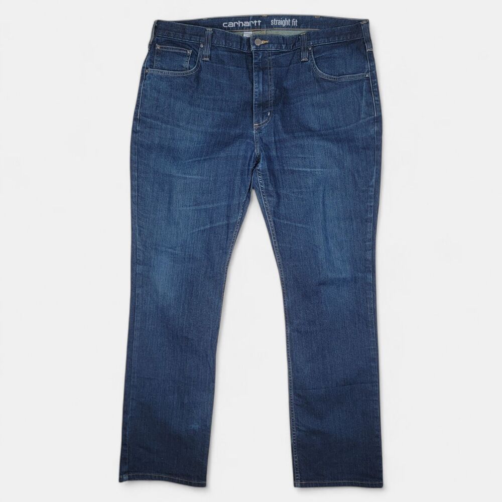 Carhartt Rugged Flex Jeans Men's 40x32 Straight Fit Dark Wash Denim Workwear